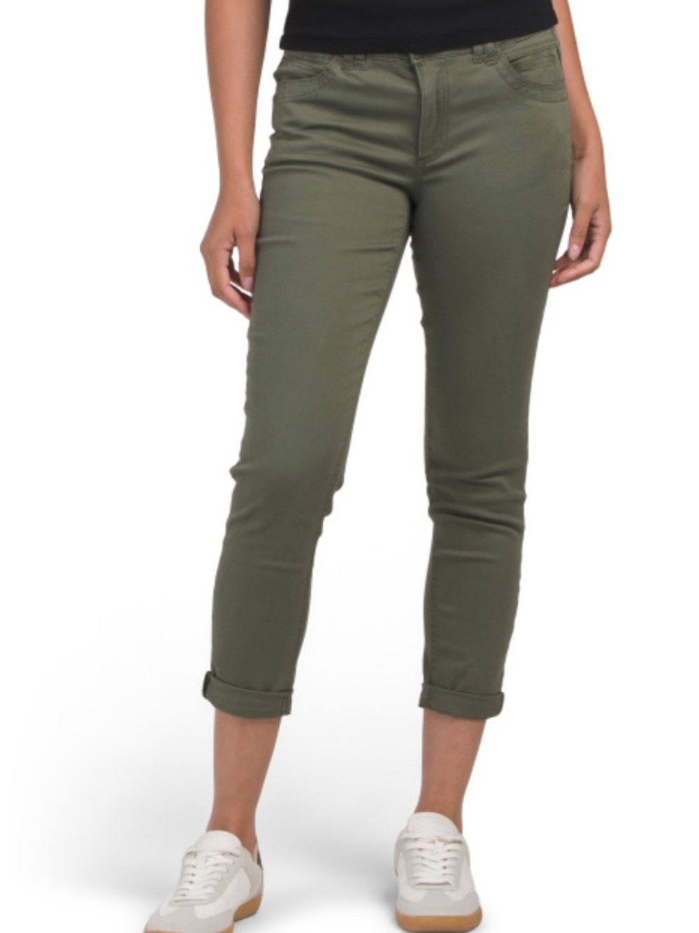 Democracy Olive Green Women’s Slim Crop Jeans
